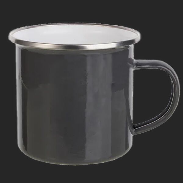 Dark Grey Enamel Mug Thumbnail