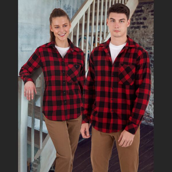 Unisex Classic Flannel Plaid LS Shirt  Thumbnail