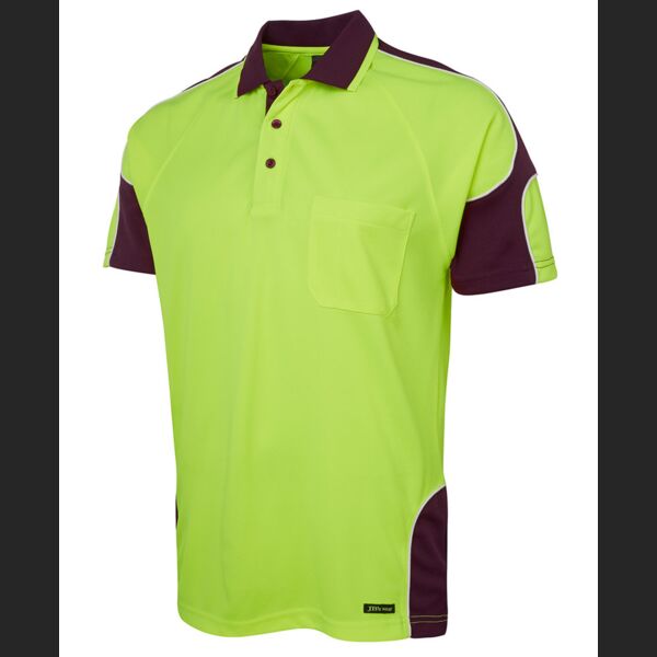 Hi Vis S/S Arm Panel Polo Thumbnail
